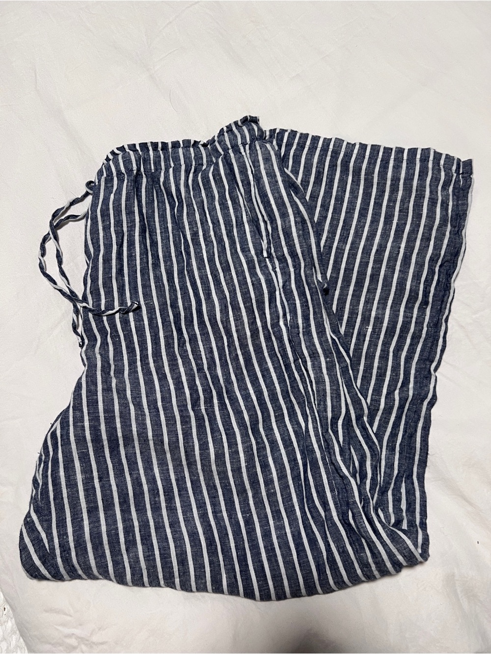 J. Crew Blue and White Striped Trousers